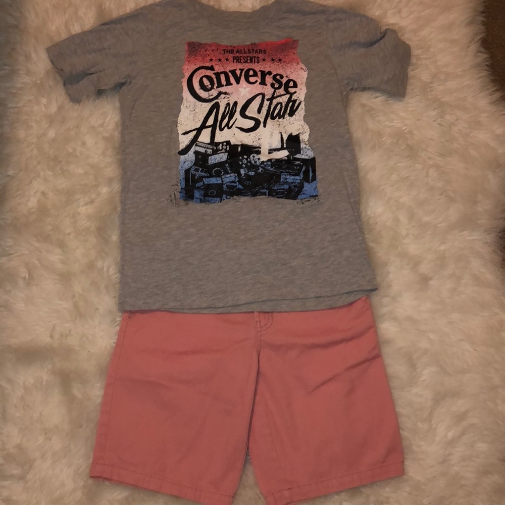 T-shirt and shorts